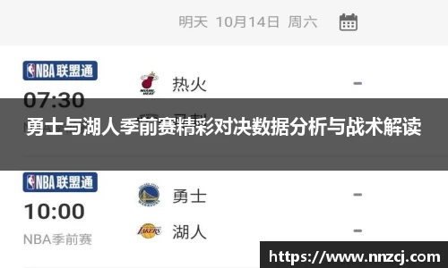 勇士与湖人季前赛精彩对决数据分析与战术解读